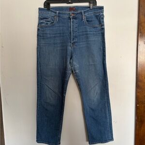 MOTHER The Tomcat Straight Jeans in Wild Game wash. US 34.